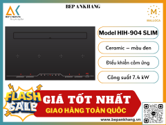 Bếp từ 4 vùng nấu kết hợp máy hút mùi Malloca HIH-904 SLIM - Made in Italia